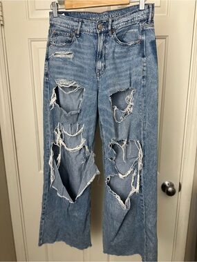American Eagle Outfitters Super High Rise Baggy Wide Leg Jeans